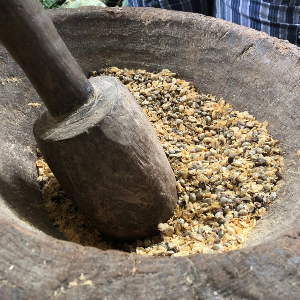 mortar and pestle for coffee